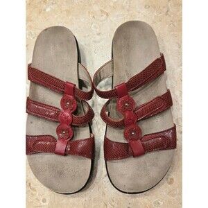 SAS Naples Red Snake Comfort Sandal MADE IN USA 7